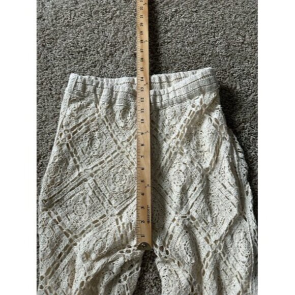 Ultra Pink Crohet Lined Pants Costal Boho Elastic Wasit Size Small Beach Pull On - Picture 8 of 13
